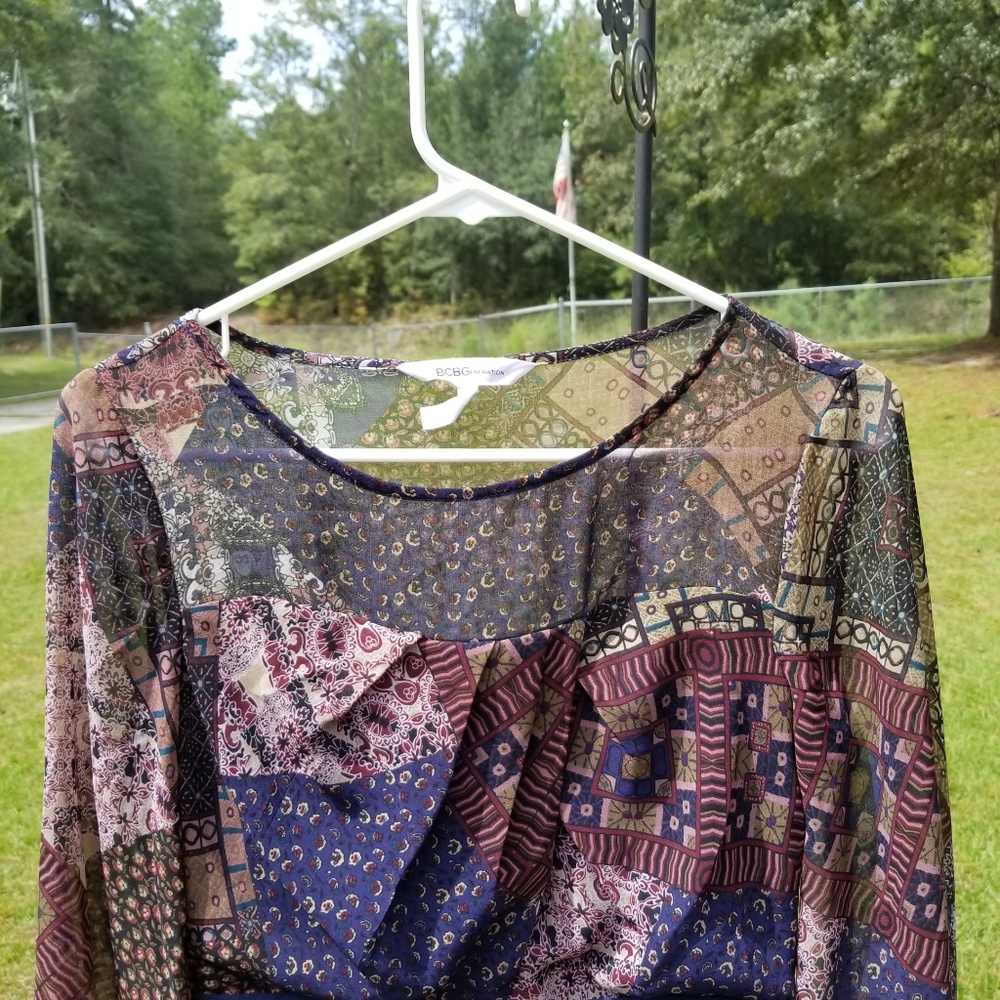 Bcbgeneration Patchwork Dress Size 4 - image 4